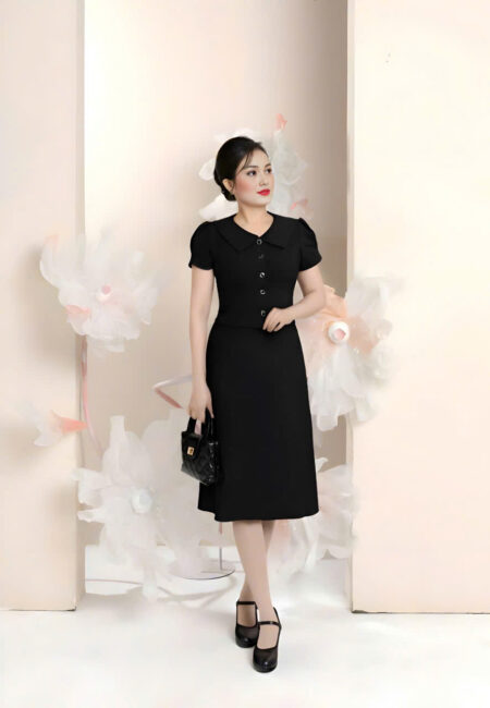 Bộ váy cổ bẻ